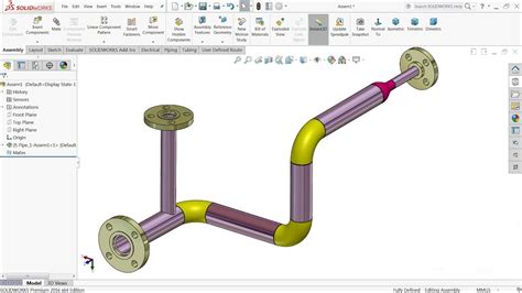 solidworks routing piping and tubing